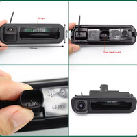 GreenYi 170 Degree 1920 x 1080P AHD Trunk Handle Car Rear View Camera For Ford Focus 3 MK3 C MAX