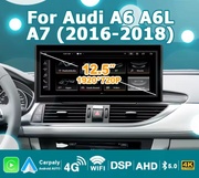 12.5'' 8GB 256G CarPlay 2 din Android 14 for Audi A6 C7 A7 2012-2018